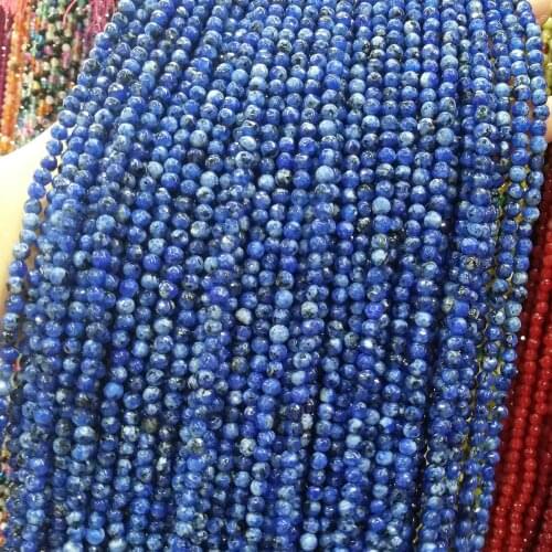 Natural Agated Faceted Stone Beads Round Section Loose Small Beads for DIY Jewelry making Accessories Necklaces Bracelet