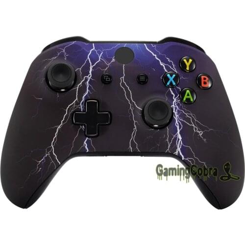 Custom Purple Storm Soft Touch Grip Front Housing Shell Faceplate for Xbox One S & for Xbox One X Controller - SXOFT15X