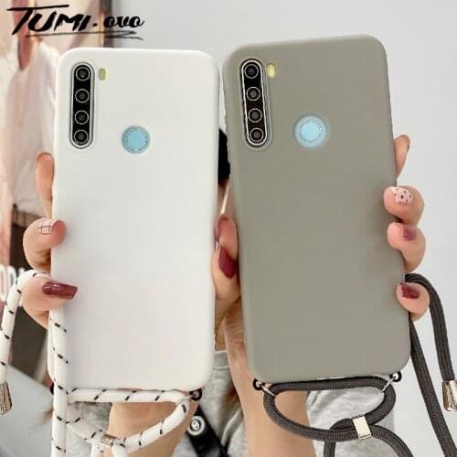 For Xiaomi Redmi Note 9 9S Pro Max 8 7 10X 8A 7A K30 K20 Candy Chain Necklace Lanyard Case For Mi Note 10 Pro Lite 9 9T A3 Cover