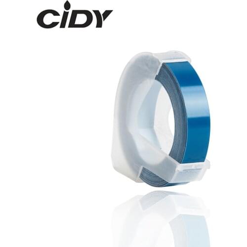 CIDY 1pcs Lake blue color Compatible for DYMO 1610 12965 label maker DYMO 3D Plastic Embossing Xpress Label 9mm*3m MOTEX E101