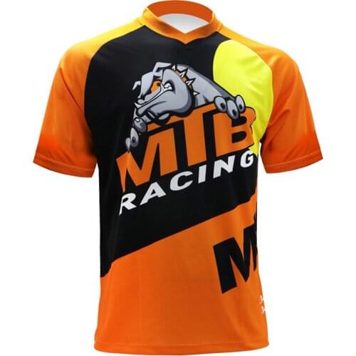 Custom Heat Transfer Print T-Shirt Women Cycling Shirt MTB Tops Mountain Bike Jersey Off-road Shirt Male Fitness Short Sleeve