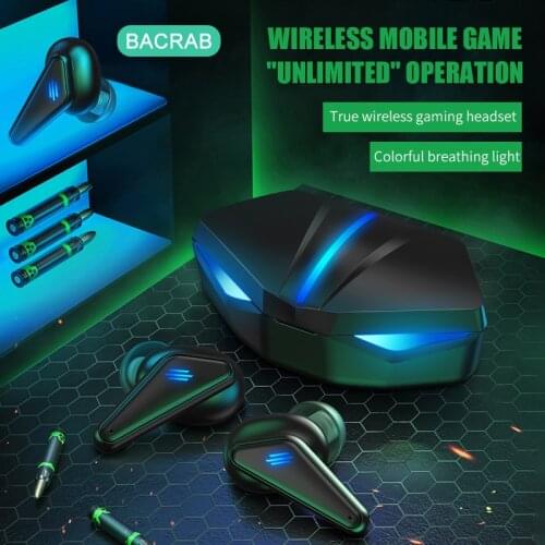 Wireless Bluetooth Earphone Gaming Earbuds Cool Lighting Rgb Earplugs True Tws Low Latency Waterproof Magnetic Portable