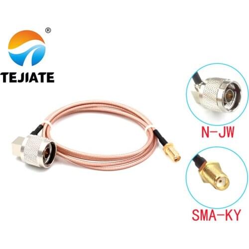 1PCS TEJIATE Adapter Cable SMA To N Type SMA-KY Convert N-JW 8-90CM 1 1.5 2M Length Connector RG316 Wire