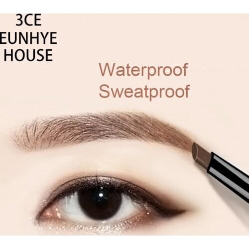 Waterproof Natural Eyebrow Pencil Double Headband Eyebrow Brush Waterproof Non Blooming Eyebrow Pencil 4 Colors Cosmetics