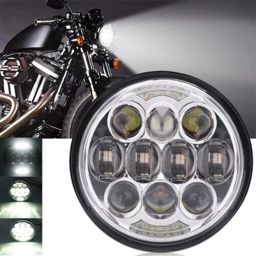 5.75 inch Motorcycle LED Headlight Faro Moto Light For Harley Sporster XL 1200 883 Dyna Triple Wide Glide Fat Bob Street 5 3/4"