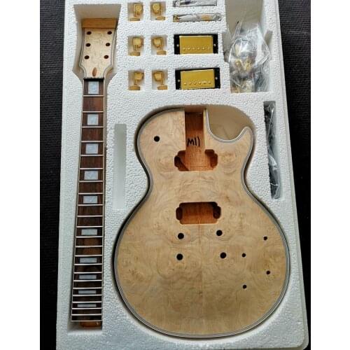 Best New DIY Guitar Mahogany Body Unfinished Electric Guitar Kit all hardware