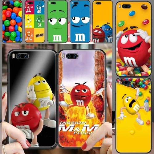 M&Ms Chocolate Brand Phone case For Xiaomi Mi Max Note 3 A2 A3 8 9 9T 10 Lite Pro Ultra black 3D shell trend prime art hoesjes