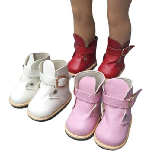 Mini doll shoes Pu leather winter Boots fit 43 cm baby dolls and 18 inch girl doll Christmas present
