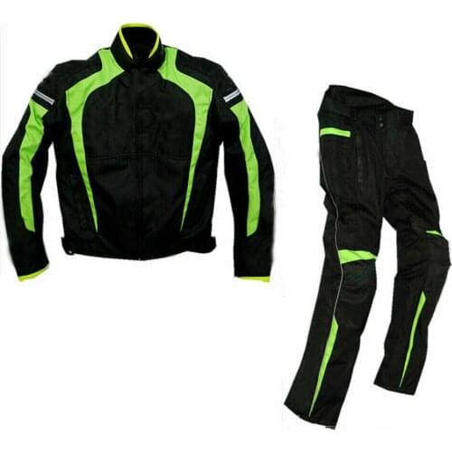 Mens Team Motorcycle jacket clothing racing riding pants MOTO Motocross Windproof warm Off-Road rotective pant suit for Kawasaki