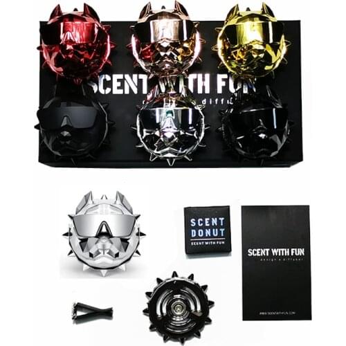 2021 New Upgrade Bulldog air freshener Car Diffuser Aromatherapy Fragrance Perfume Interior Decoration With nice Gift Box