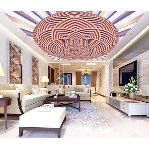 Customize Hotel Bar KTV Coffee Shop Wallpaper living room Bedroom 3d ceiling Three-dimensional European style ceiling wallpapers