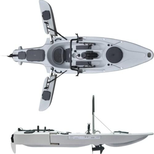 Single canoe plastic with 40 pounds of electric propulsion ship canoeing hard bottom luxurious way of fishing boats