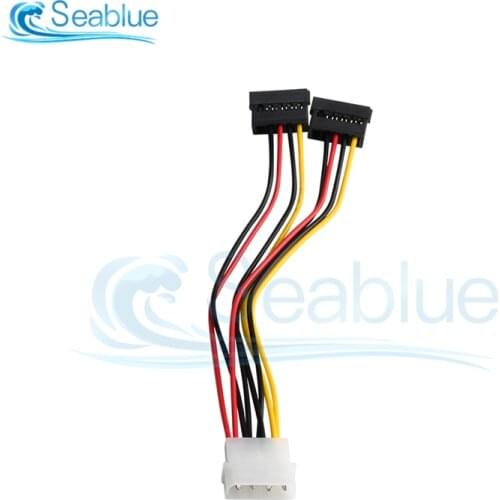 5PCS PC Connector IDE Male to Dual SATA Bus Splitter Adapter Hard Drive Power Supply Cable For SATA Hard Drives CD ROM Drives
