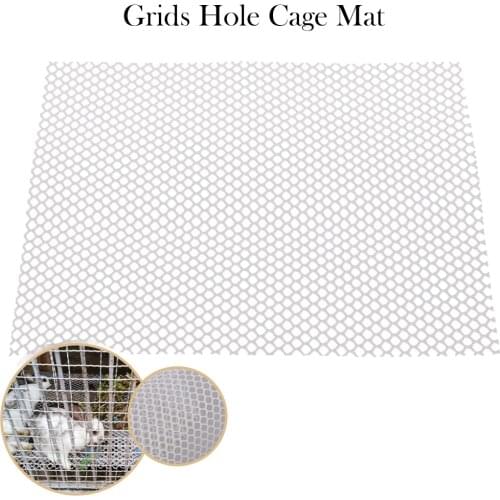 Pet Plastic Cage Mat Clean Hamster Rabbit Cage Detachable Mat Grids Holes Anti-slip Feet Pads Easy Cleaning Cage Mat