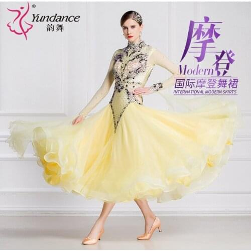 The new National standard modern dance clothing big pendulum dress practice clothing ballroom dancing Waltz-B18180