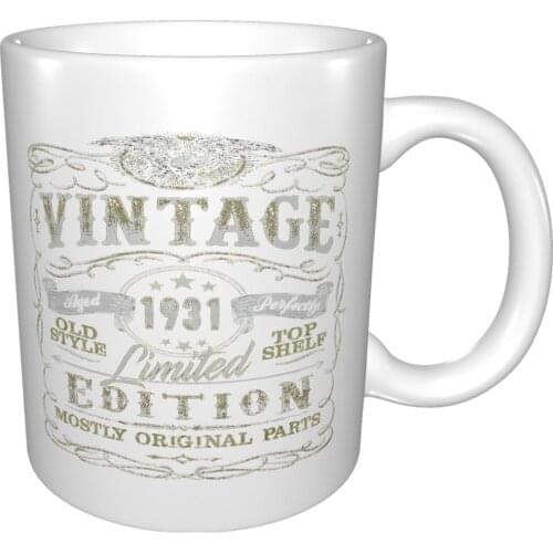 89Th Birthday Gif Vintage 1931 Limited Edition Mug Coffee Cup Coffee Mug Lemonade With Tap Mugs Coffee Cups Black