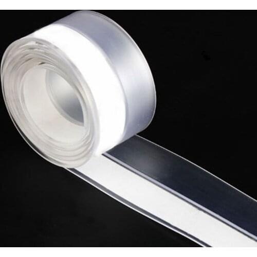 Transparent Windproof Silicone Sealing Strip Bar Door Sealing Strip Silicone Rubber Self-adhesive Waterproof Outside 1 2 4 6m