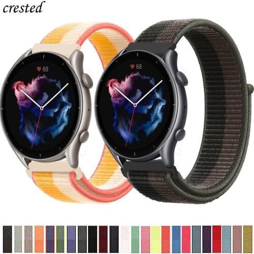 Watch band For Amazfit GTS/2/2e/GTS2 Mini/GTR 42mm/47mm/GTR2/2e/strato nylon Loop correa Bracelet Amazfit bip strap 20mm/22mm