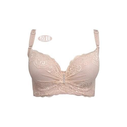 Sexy Women lace push up bra underwear thin section cup C cup D cup E bra for women large size 3/4 cup