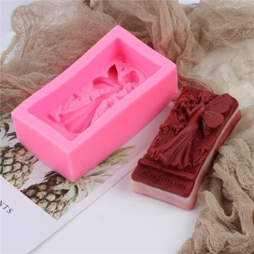 Elves Angel Shape Silicone Soap Mold Fairy Tale World Elements Nonstick Chocolate Mousse Cake Baking Handmade Pudding Tool