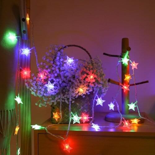 USB/Battery Power LED star Garland Lights Fairy String Waterproof Outdoor Lamp Christmas Holiday Wedding Party Lights Decoration