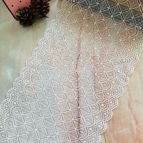 TD1288-2 22cm Broadens lace fabric white garment accessories Hem Trim cut-out White Mesh embroidery belt