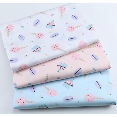 Ice Cream Cake Kids 100% Cotton Fabric,patchwork Cloth,diy Sewing Quilting Fat Quarters Material for Baby&child Fabric