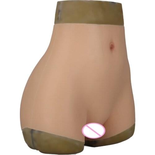 6G Upgrade Silicone Realistic Vagina Panties Shemale Crossdresser Pussy Pants Transgender Artificial Sex Fake Underwear Lift Hip