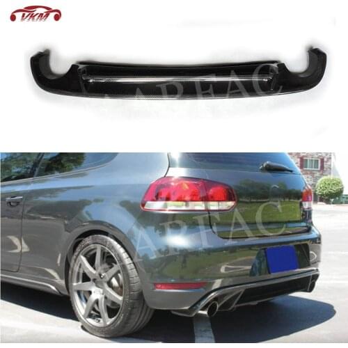 Carbon Fiber/FRP Rear Bumper Lip Diffuser Spoiler For Volkswagen VW Golf 6 Mk6 VI GTI 2010-2013 Protector Car Styling