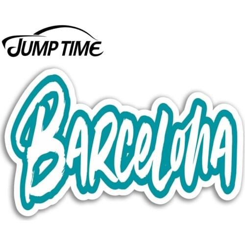 Jump Time for Barcelona Vinyl Stickers Spain Travel Sticker Laptop Luggage Auto Bumper Motor Decal Waterproof Car Accessories