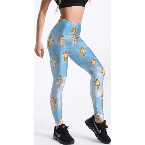 Woman Legging angel Cupid Printed elastic Waist Legging Casual legging S-2XL Lgs-4190