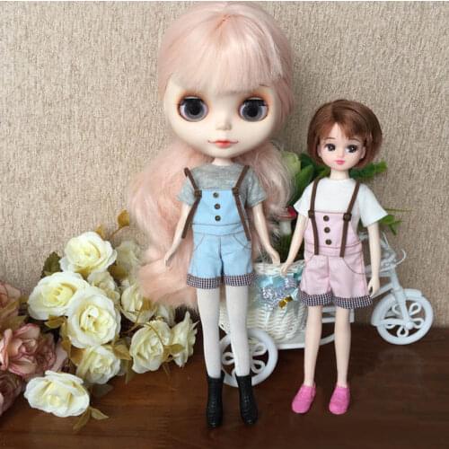 1pc 1/6 Dolls T-Shirt for Blythe Dolls Casual Clothes For Barbie Shirts For Momoko Azone Doll Clothes Doll Accessories