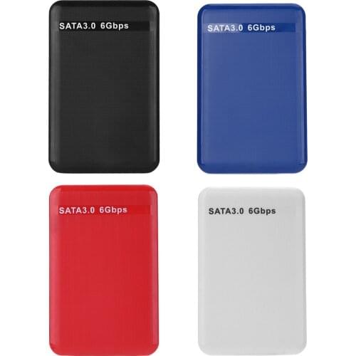 2.5 inch HDD Enclosure USB3.0 to SATA 3.0 HDD Hard Disk Drive External Enclosure Case Box for SSD Disk Supports 3TB Hard Disk