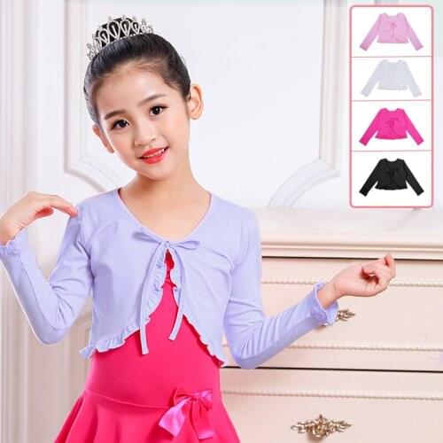 2020 Children 's Dance Clothes Long-sleeved Jacket Coat Girl Skirt Spring and Summer Shawl Girls Practice Clothes Cotton