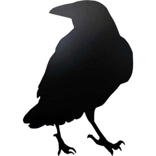 2021 New Fashion 1PC Crow Acrylic Black Bird Sculpture Garden Art Gift Bookshelf Home Decoration