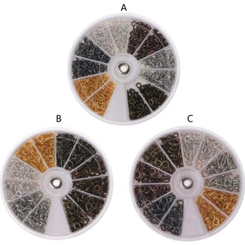 300-600Pcs 6 Colors Screw Eye Pins Eyelets Screw Eye Pins Hooks Eyelets Screw Threaded Silver Clasp for Jewelry Making