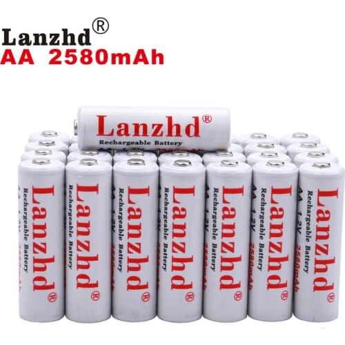 4-40PCS) 1.2V rechargeable AA batteries AA 1.2V battery AA 2580mAh 1.2 V NI-MH For flashlight toy preheated batteries AA