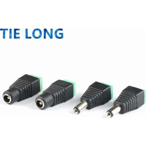 5pcs Female +5 pcs Male DC Connector 2.1*5.5mm Power Jack Adapter Plug Cable Connector For 3528/5050/5730 LED Strip Light