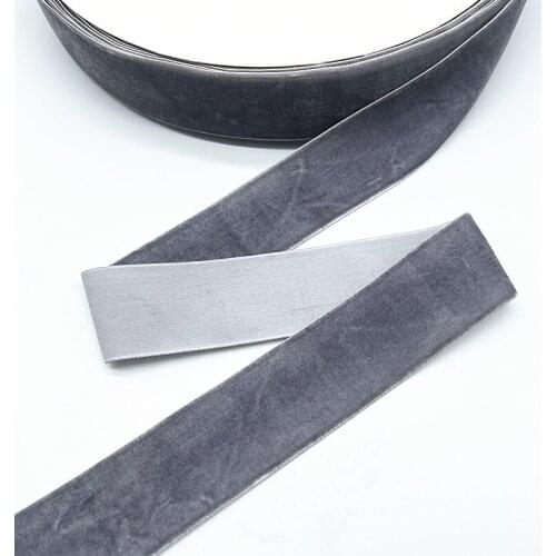 6mm 10mm 15mm 20mm 38mm Deep Grey Velvet Ribbon Wedding Handmade Gift Wrapping Hair Bow DIY Party Decoration Christmas Ribbon