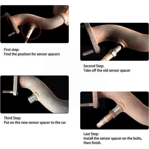 M18*1.5 Automobile Oxygen O2 Sensor Adapter Spacer Stream Catalytic Remove Connector Fault Joint Steel Down K5M9