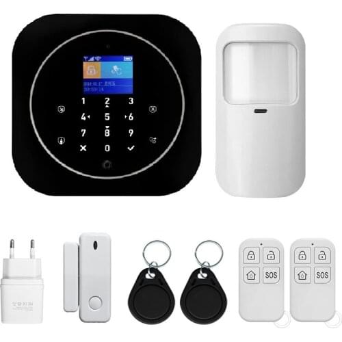 WIFI+GSM Wireless Burglar Alarm System PIR Sensor Door Contact Motion Detector