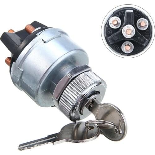 1pc Car Auto Ignition Starter Switch Lock With 2 Keys For Tractor Trailer Agricultural Plant Vehicles DIY Accessories Parts
