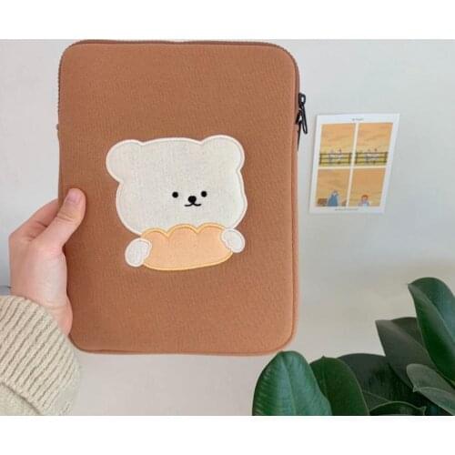 Case for iPad 11 inch Cartoon Bear Pattern Sleeve 9.7 10.5 inch Pouch ins Style Tablet Bag Storage Bag for iPad 11" Girl’s Case