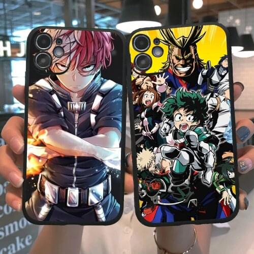Japan Anime Academia My Hero Oya Haikyuu Phone Case For Iphone 12 PRO MAX 6 8 7 plus 11 PRO XR XS MAX Matte Shell Soft TPU Cover