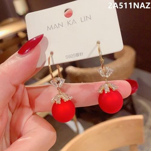 Temperamental Exquisite Simulated-pearl Zircon Hoop Earrings Trend Simple Premium Texture Elegant Eardrop All-matching