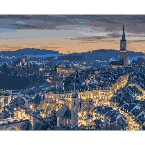 MaHuaf-i711 Bern DIY painting by Numbers animal Hand-painted canvas oil paintings for Children Room home Decor