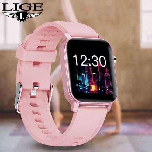 LIGE Smart Watch Women Waterproof Heart Rate Blood Pressure Monitor Fashion Womens Smartwatch Sports Watch Lady For Android IOS