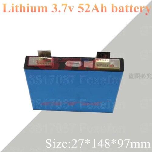 4pcs 3.7v 50Ah cell 52Ah lipo li-ion battery for pack diy solar home energy storage inverter lithium 50ah 12v 24v 14.8v