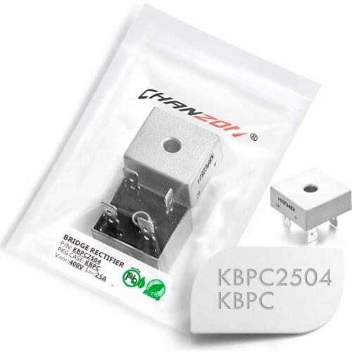 2 Pcs KBPC2504 Bridge Rectifier Diode 25A 400V KBPC 2504 Single Phase Full Wave 25 Amp 400 Volt Electronic Silicon