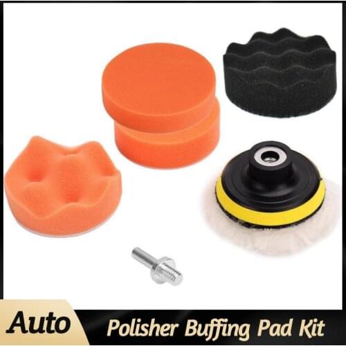Automotive Care Supplies Durable Buffing Pad Kit For Car Polisher Buffer With M10 Drill Adapter Car Care Maintenance Tool